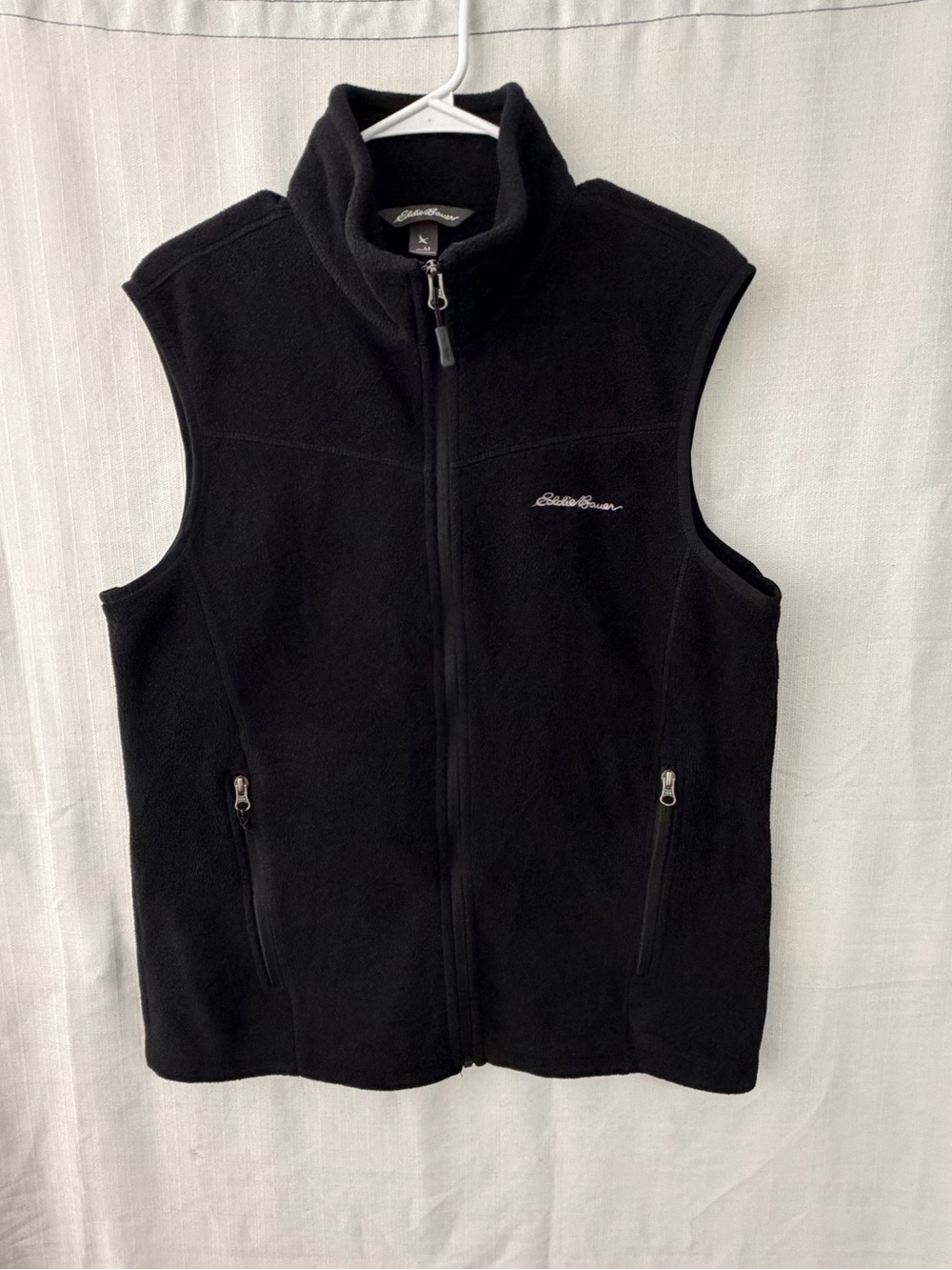 Eddie Bauer Men’s size M Black Polartec Fleece Vest Excellent Condition(C60)
